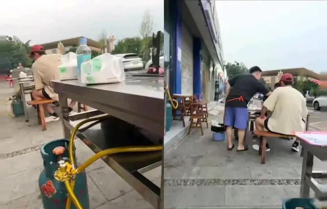 这又是哪个大明星？自己坐路边喝酒吃烧烤！真不把自己当回事啊