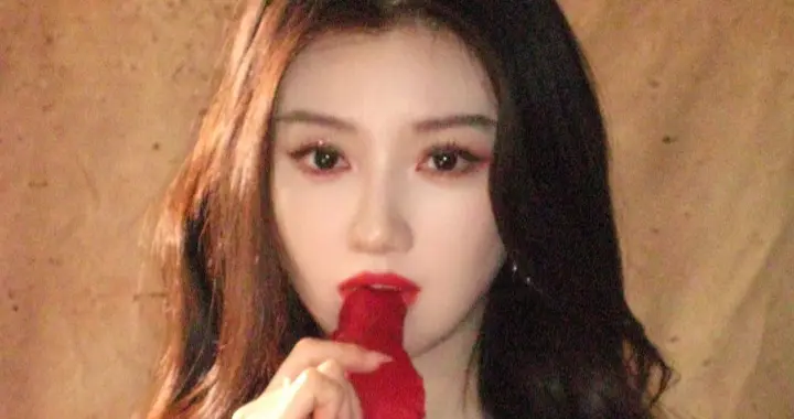 王鹤润分享美照，一袭红裙配微卷长发，美得好耀眼