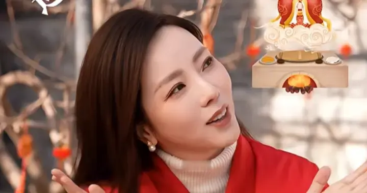 李思思分享马年避谶，红羽绒服配白高领毛衣，知性又优雅