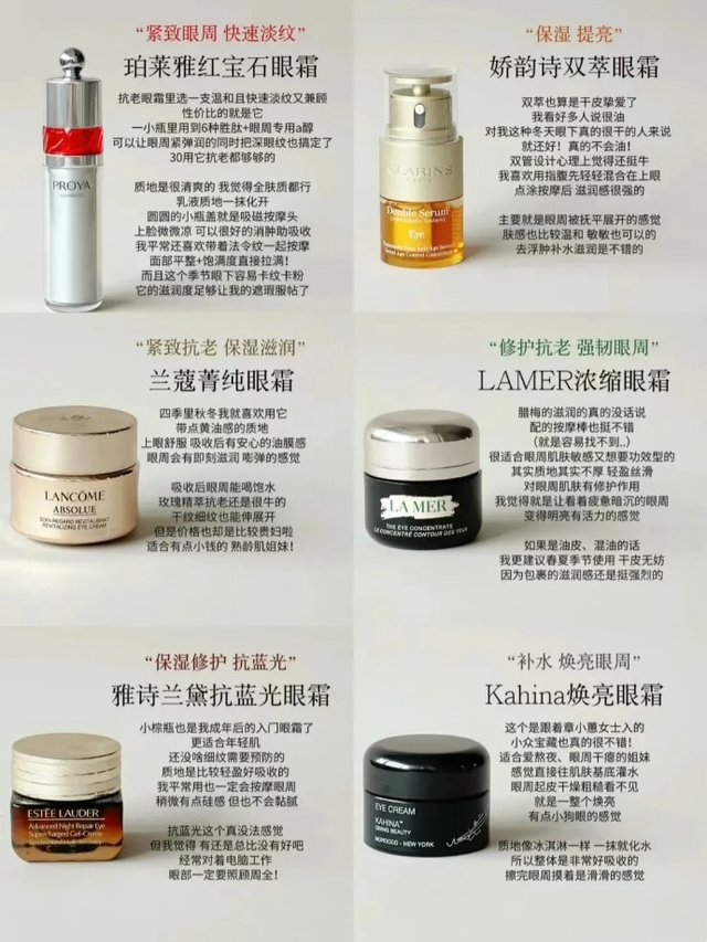眼霜 这些能有效改善眼部肌肤的6款热门眼霜，看看它们是否真的适合你