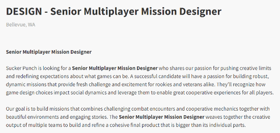 刷单|《对马岛2》或将有多人模式？开发商招聘信息显端倪