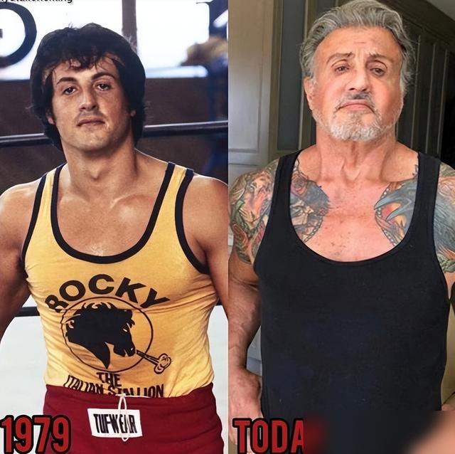 史泰龙状态不输当年，满头白发仍不显老，身旁女儿展露完美身材