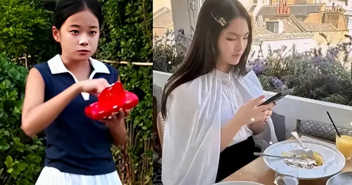 李湘女儿和梅婷女儿同框后，才发现，气质不是用钱就能砸出来的