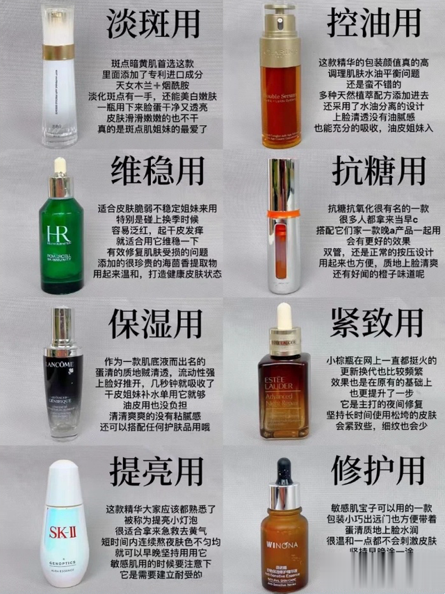 如果脸上经常有斑斑点点的，一定不要错过这8款热门的大牌精华