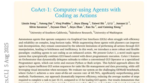 南加大與Salesforce：CoAct-1讓AI助手實現編