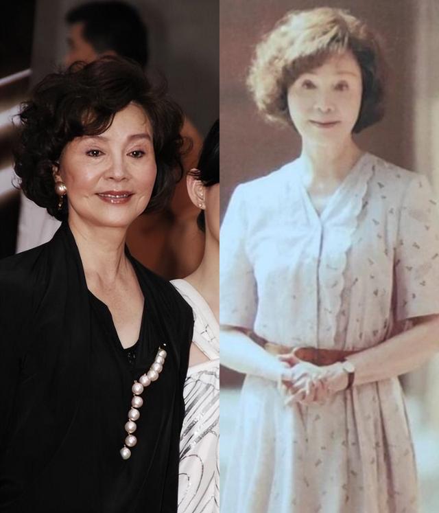 80岁自然老去的归亚蕾，衣着朴素接地气，头发烫卷，到老都优雅