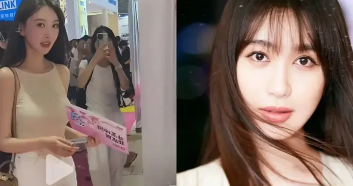 叶柯亚宠展被偶遇，本人比直播时漂亮，撞脸黄晓明前女友李菲儿！