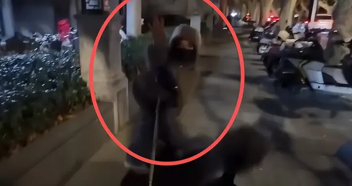 49岁赵薇上海街头遛狗，手舞足蹈全副武装，封杀4年回不去的时光