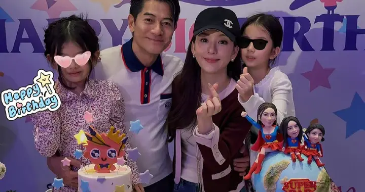 坐月子的方媛为老公郭富城庆祝六十大寿，刚生完三胎的她状态真好