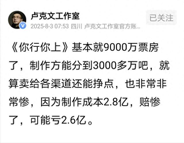 卢克文：这个片子赔大了，演员极度亢奋，像吃错药一样