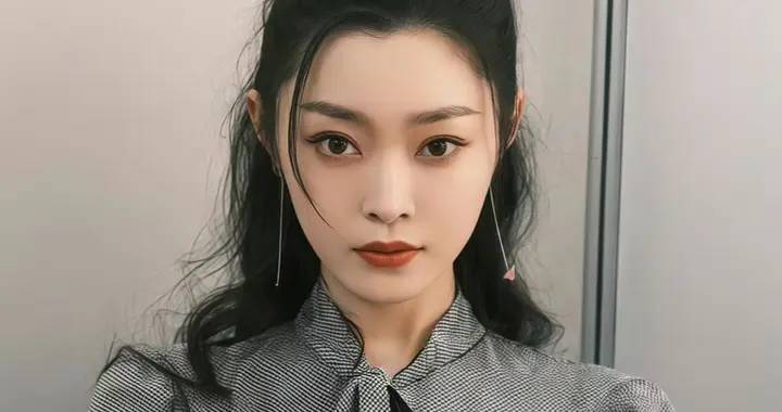 甜妹暴击！宋轶酒红丝绒裙配蝴蝶结，粉纱泡泡袖直接美成人间甜莓