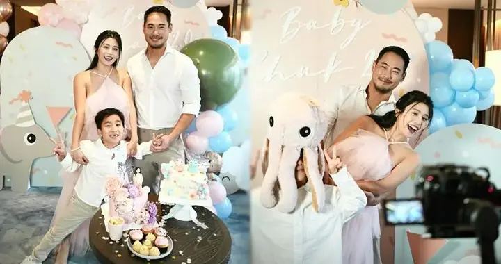 前TVB女星与儿子亲吻庆36岁生日，预告本周公布第二胎宝宝性别