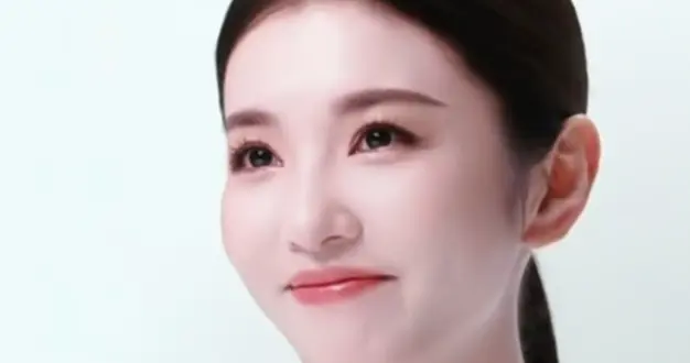 李云霄白色无袖套装造型，马尾发型利落，尽显优雅气质与美貌