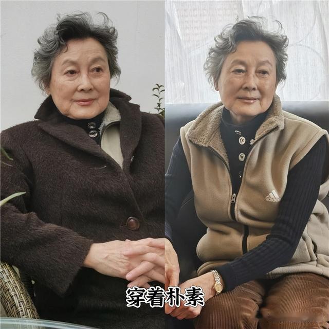 看了86岁向梅的打扮，我悟了：白发不染，穿衣不花，才更高级时髦