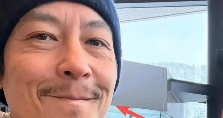 陈冠希滑雪偶遇，生图皮松肉垮满脸褶，胡子发白有老年斑尽显老态