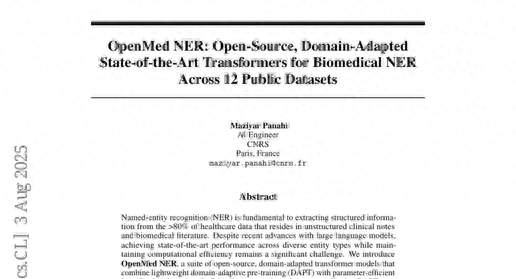 法國科研中心發布醫學文本AI識別系統：超越專有軟件的開源突破