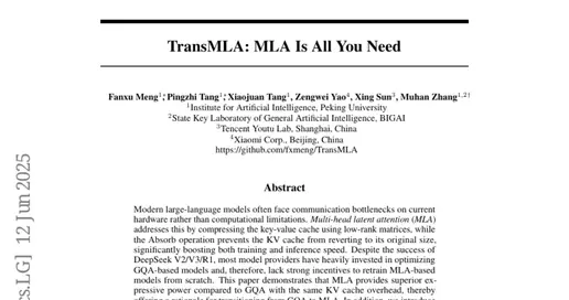 北京大学打造TransMLA：让大模型推理速度飞跃10倍的神奇转换器