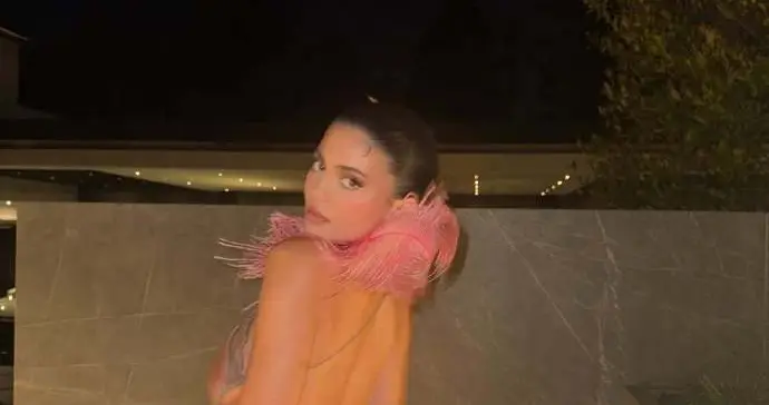 Kylie Jenner 粉色火烈鸟造型赏析