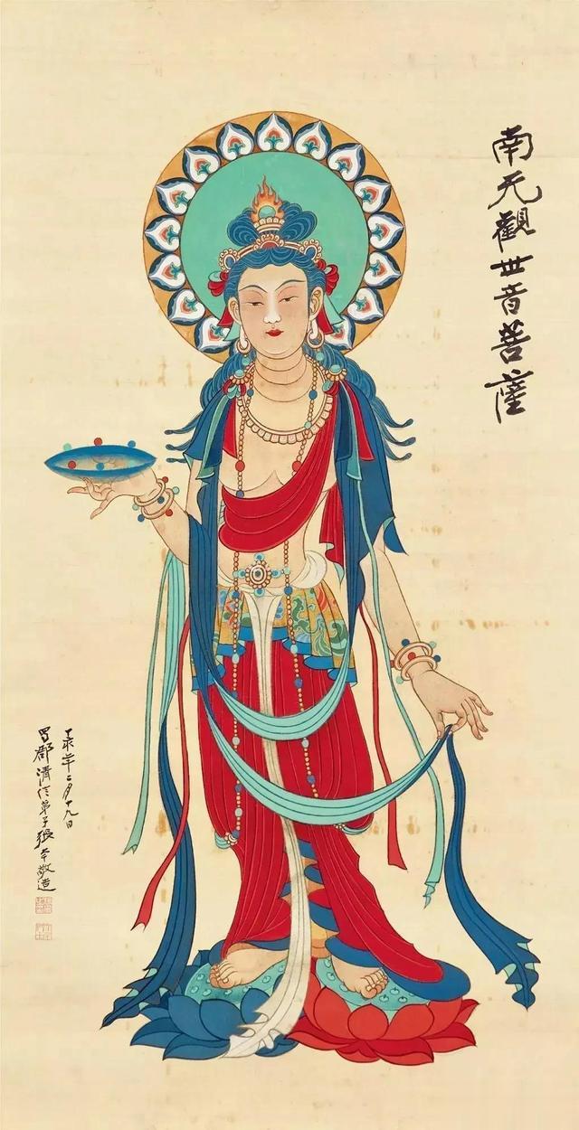 民族|张大千画雅女天魔舞，一等雅女肥白高