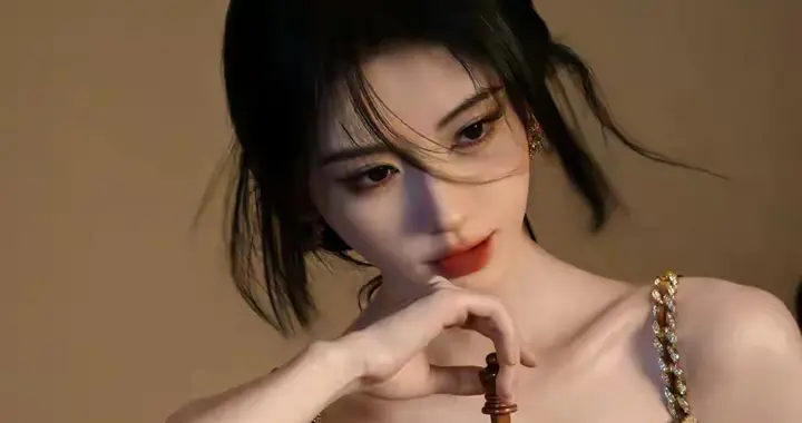 鞠婧祎，金色吊带裙，火力全开，太美了吧！