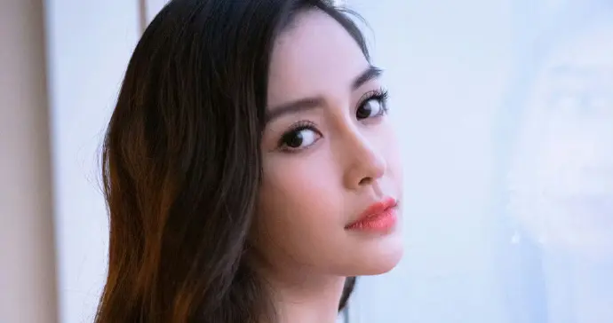 Angelababy这套渐变橙粉礼裙造型太美啦