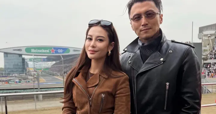 香港富二代齐聚上海F1，林心儿同框何猷亨，谢霆锋穿皮衣双手插袋