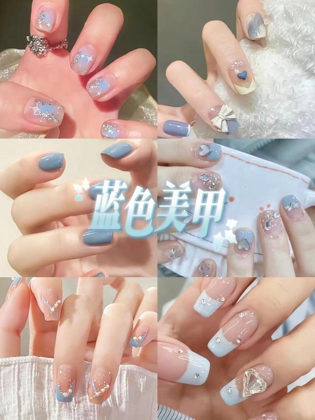 2024年最火美甲色彩：蓝色美甲，让你的指尖如天空般明朗！