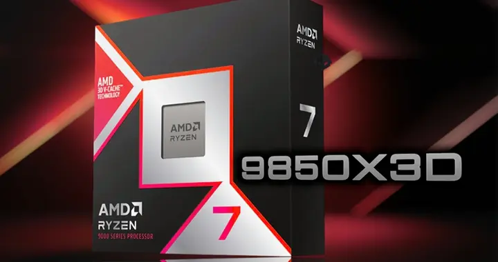 AMD銳龍7 9850X3D處理器現身跑分榜：提升一點點，頻率紅利吃盡