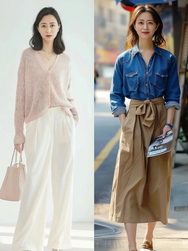 这是我见过最时髦的妈妈，头发微卷、穿衣显贵，40+还有少女范！