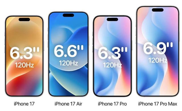 全系高刷加持！但等级依旧森严，感觉iPhone 17不香了