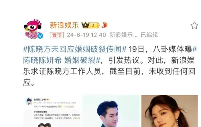 陈晓陈妍希婚变实锤？谢霆锋张柏芝被牵扯其中，刘亦菲说得对