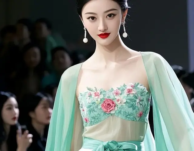 被景甜古风裙走秀惊艳到了，这才是东方美学正确打开方式