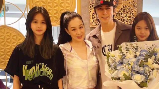 钟丽缇14岁女儿穿低胸装与后爸一起录“爸爸去哪儿”惹争议