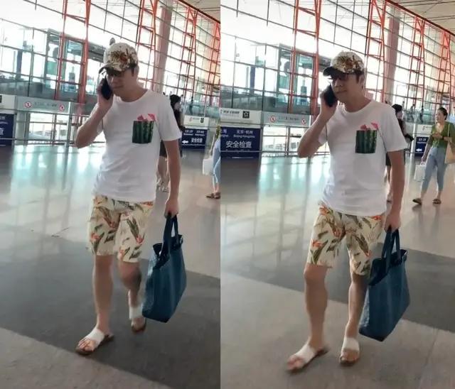 蔡国庆老师您可是巨星！就穿成这样去机场？笑死人了