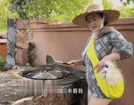 霍思燕穿超短连衣裤做大锅菜迎接老公杜江回家，素颜戴草帽似农妇