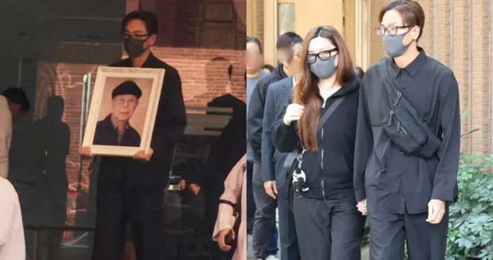 马国明父亲出殡！他手捧遗照神情哀伤，妻子汤洛雯陪伴左右