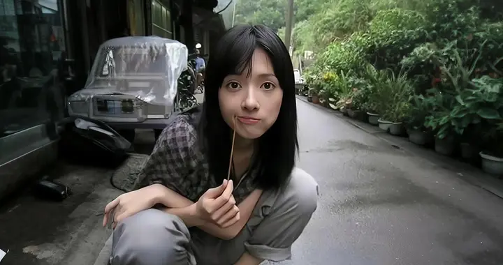 17岁郭碧婷蹲路边旧照！吃糖葫芦清纯到炸裂