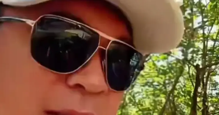 张晞临一家四口海南度假，朱敏露面，退圈10年身材发福胖到150斤