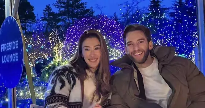 谢婷婷庆两周纪念，小7岁男友戴戒指拥吻，6岁女儿笑成表情包