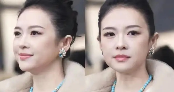 章子怡出席内映会，穿粉色上衣白裤子人胖了一点，打消做医美念头