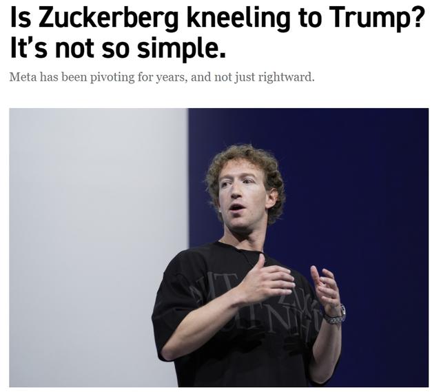 扎克伯格彻底“跪”了，美国科技公司打开右转向