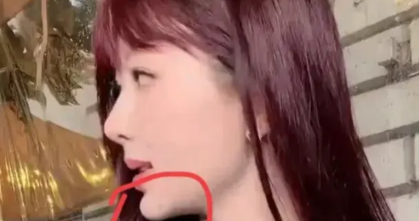 杨紫参加活动，一头紫色秀发出场好美，只是她这个下巴是怎么了？