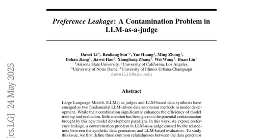 亞利桑那州立大學等發現AI評價存在\偏好泄漏\