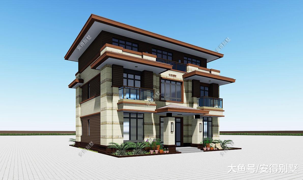 占地不足100㎡, 进深不过8m, 3层新中式小别墅精巧华丽
