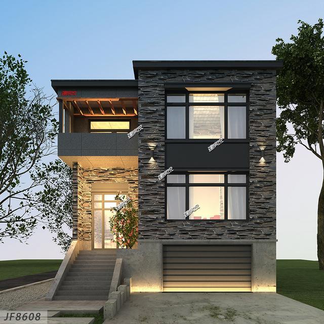 102平小宅基地也能建别墅, 外观时尚, 还带了地下车库