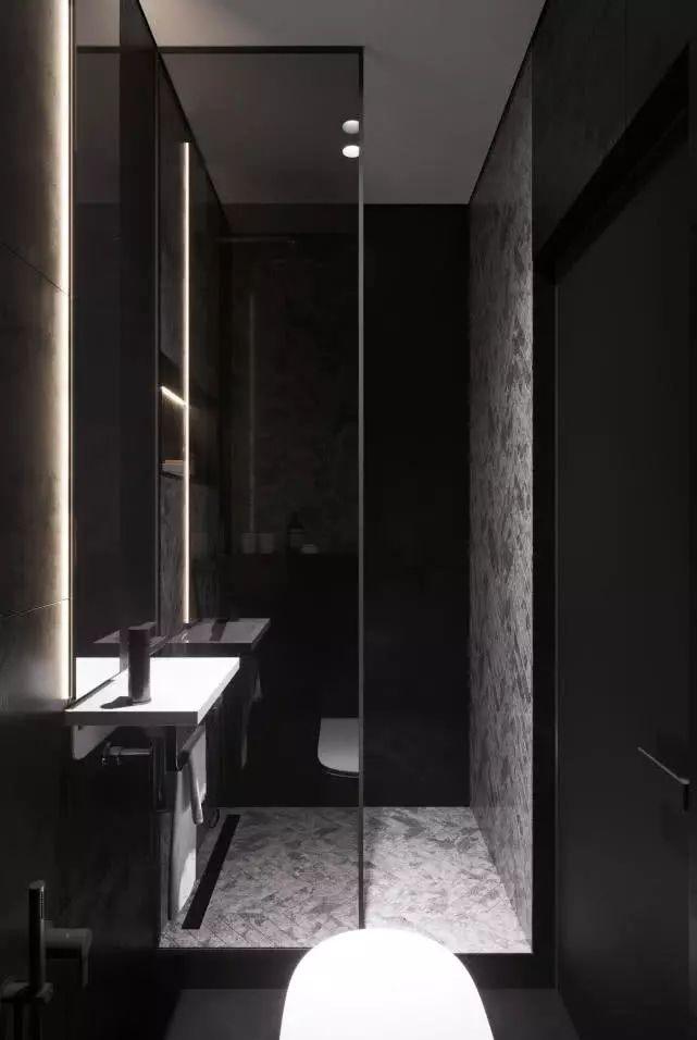 71平米极简风格小公寓做成深色调 档次一下子提高了