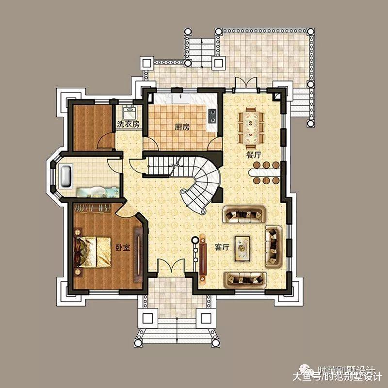 11x12米两层欧式别墅, 带4室2厅, 这样的设计绝对能令你满意