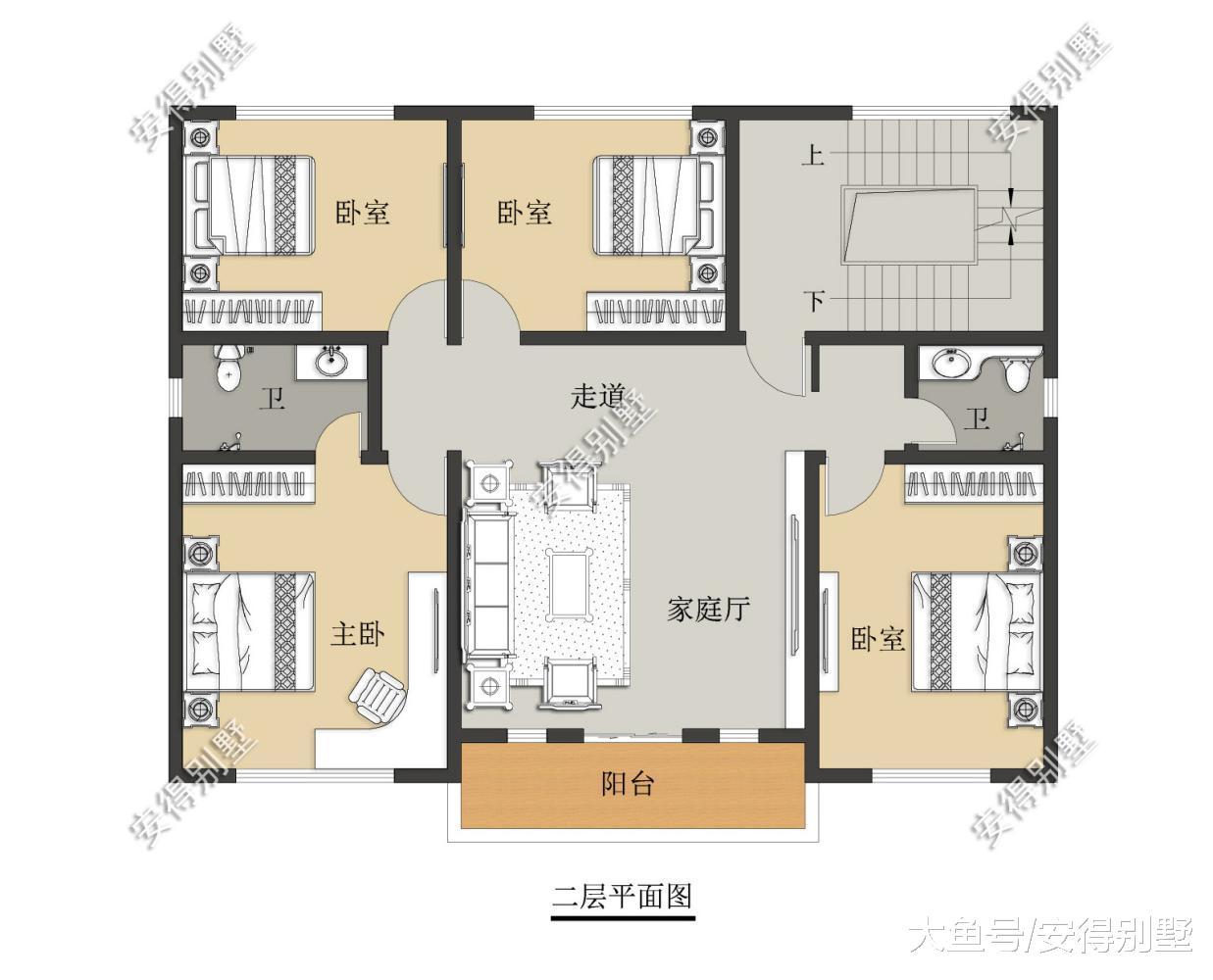 造价40万的3层自建别墅, 占地13.2*10米新中式别墅, 建筑大气且易施工!