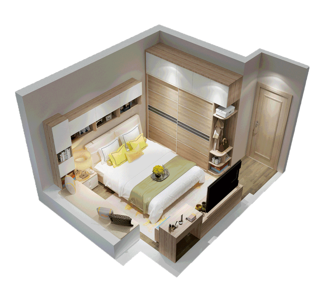 新装的卧室比多功能房还牛逼! 每天都在卧室里笑醒!