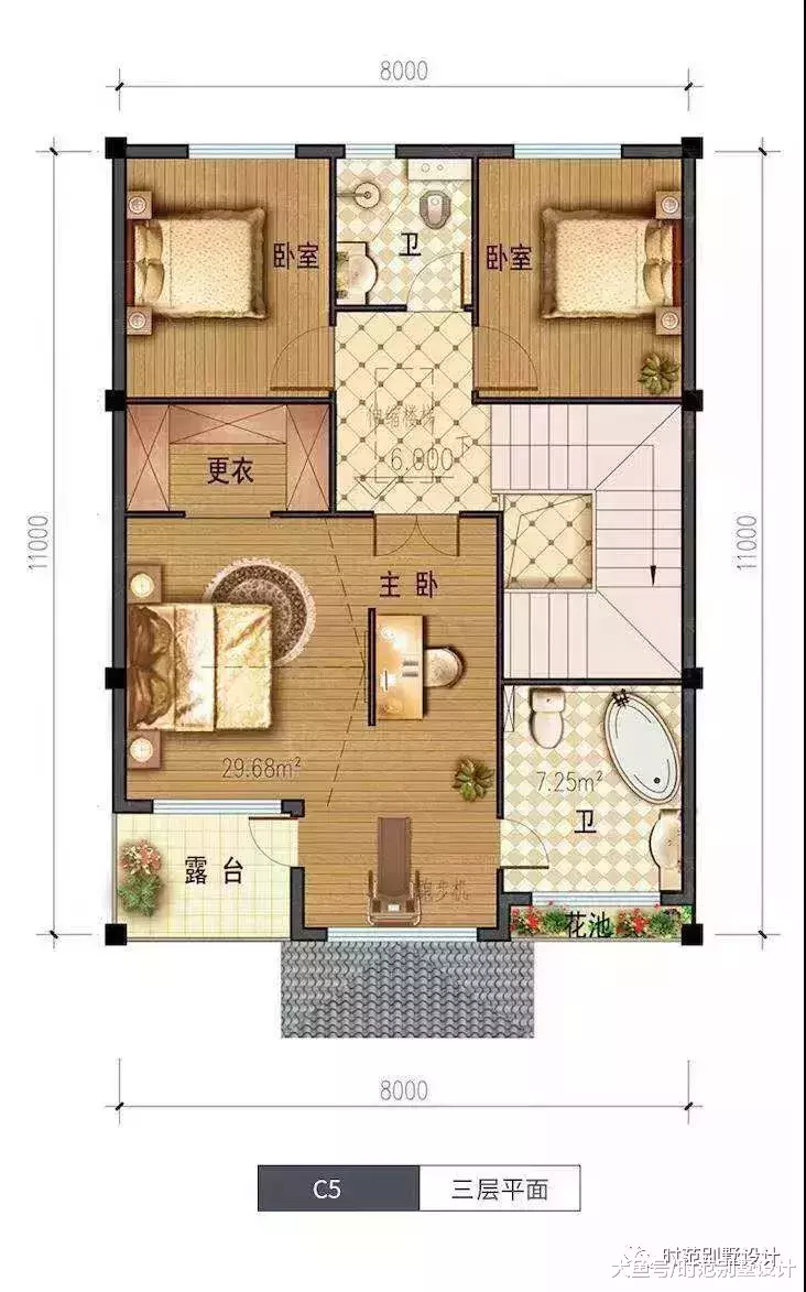 建一栋这样的新中式别墅, 家中人口再多也够住, 诗书传家